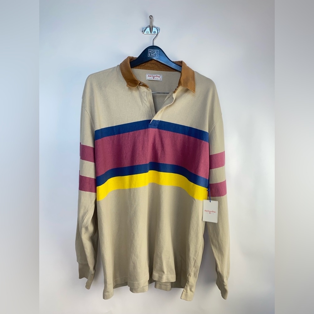 Aime Leon Dore x New Balance XXL Rainier Rugby Long Sleeve Shirt Striped - Picture 2 of 16